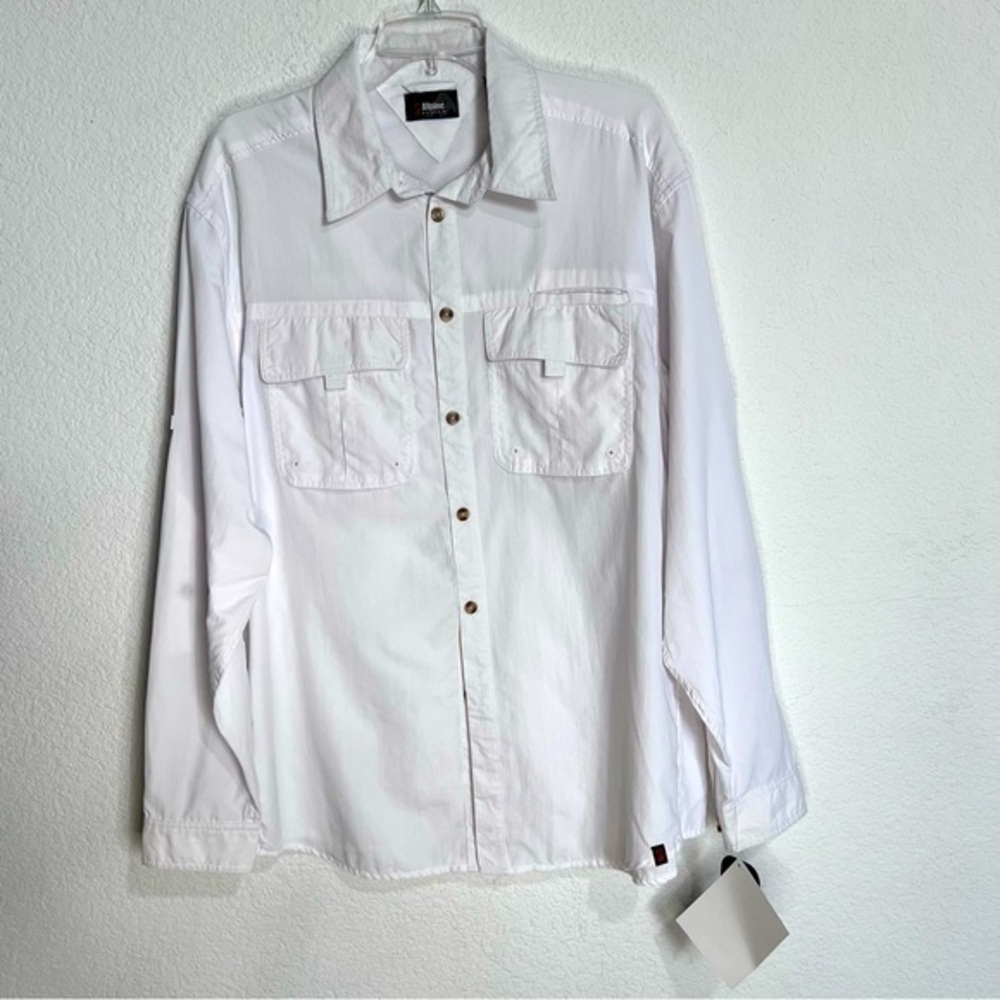 Alpine Design White Outdoor Performance UPF Protection Relaxed Fit Shirt New L